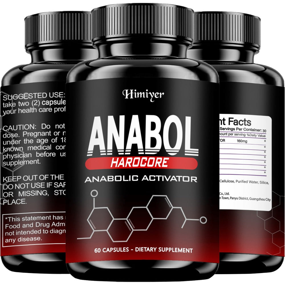 Anabol Hardcore Anabolic Activator for Men — Advanced Energy, Strength & Muscle Performance Formula with 6-Keto-Diosgenin & Hecogenin | Daily Wellness Support | 60 Capsules | 1-3 Bottle Options