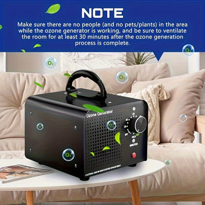 Ozone Generator 40,000mg/h Commercial Odor Eliminator | O3 Ionizer Air Purifier Deodorizer with Timer for Home, Bedroom, Office & Car | Removes Smoke, Pet, Paint & Cooking Odors | Black