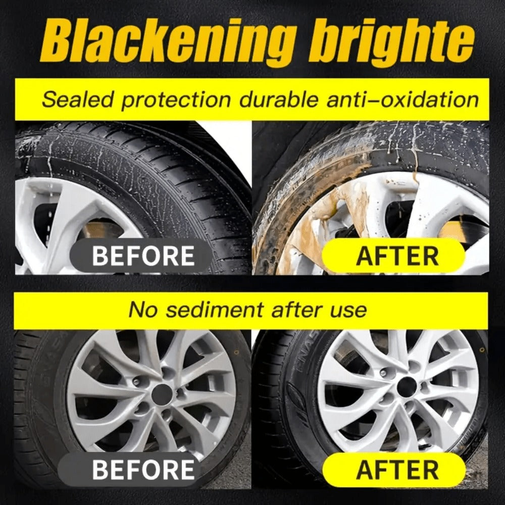 Car Plastic Restorer & Black Interior Trim Polish - Scratch Repair Paste, Anti-Aging Refurbishment Wax for Dashboard, Bumper, Tire Shine & Leather Seat Care, Works on All Car Interiors & Exteriors (30g + Sponge)