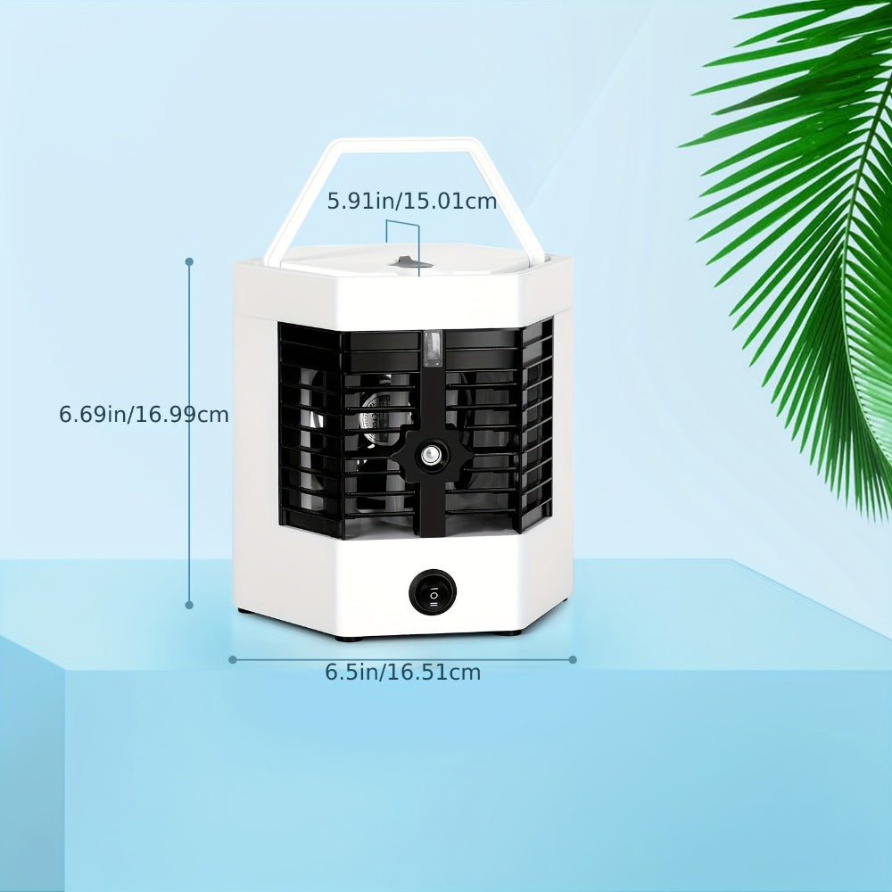 Portable Ice Cooler Fan | Mini Personal Air Conditioner with Water Ice Cooling, Anti-Leak Design & Replaceable Filter, Compact Desktop Cooler for Bedroom, Office, Camping & Tent Use – Fast Cooling