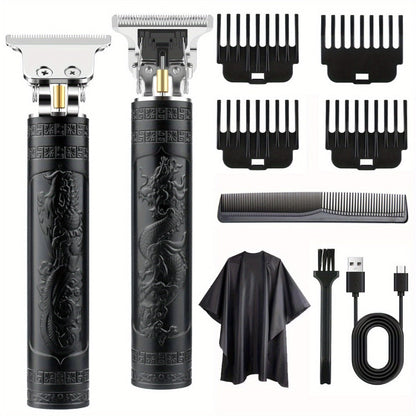 Electric Hair Clipper & Beard Trimmer Set for Men – USB Rechargeable Cordless Haircut Kit with 4 Guide Combs | Professional Home Barber Grooming Tool | Perfect Father's Day & Birthday Gift for Him