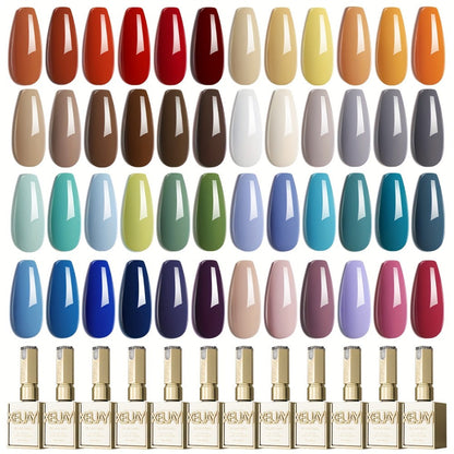 Holographic Rainbow Candy Gel Nail Polish Set 6 Colors 15ml - Semi-Permanent Soak Off LED UV Long Lasting Glossy Macaroon Finish Photo Frame Bottle Spring Summer Nail Art Kit for Women 0.51oz Each