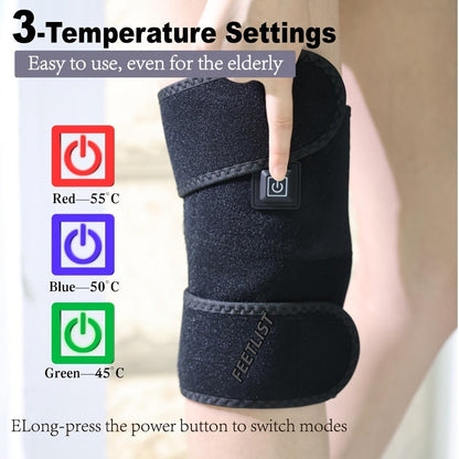 Knee Massager with Heat – 3-Level Heating Pad for Knee Pain Relief, Joint & Muscle Warmth, Anti-Slip Breathable Knee Brace for Men & Women