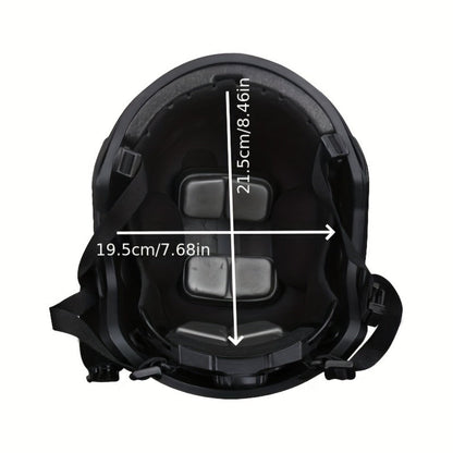 FAST Tactical Helmet & Skull Mask Set ABS Adjustable Knob for CS Paintball Airsoft – Cosplay Halloween Rave Party Photo Prop Bar Club Music Festival Gift, Black