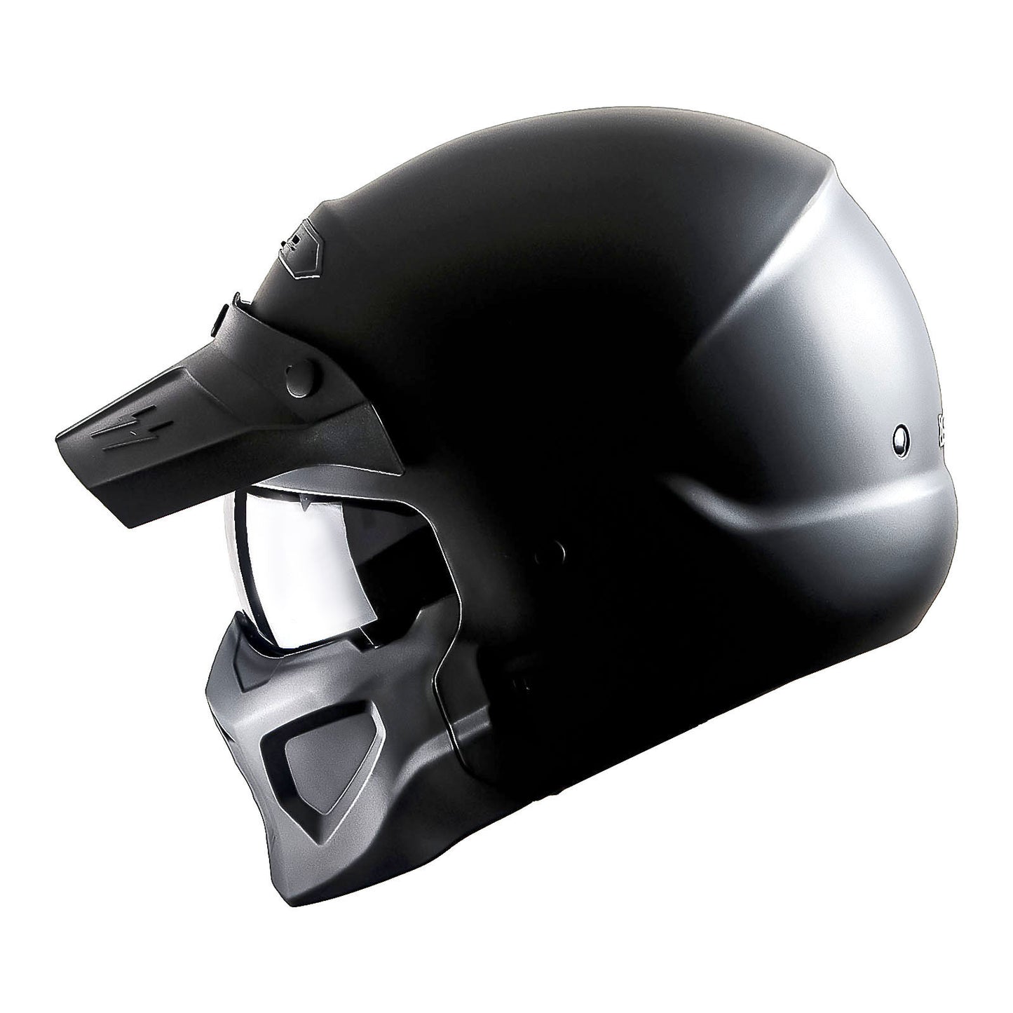 Convertible Motorcycle Helmet Full Face & Open Face 2-in-1 – Detachable Visor, Face Mask & Smoked Shield, Aerodynamic Thermoplastic Shell, Classic Style, Adult S/M/L/XL