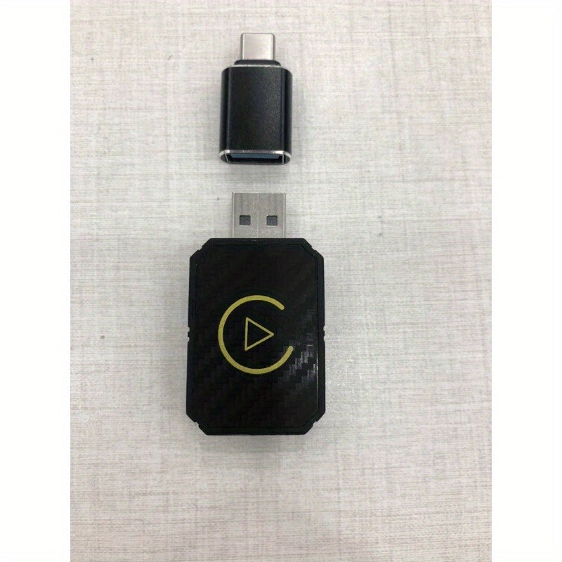 1pc Upgraded Mini CarPlay Wireless Adapter for iPhone/Android - USB-Powered Wireless & Wi-Fi Dual Mode, No Delay Stable Fast Connection, Compact Car Audio Adapter Converts Wired to Wireless, Wireless Carplay Adapter, Vehicle Audio Upgrade, Modern