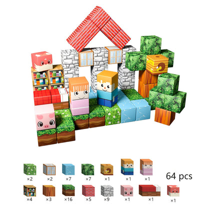 Magnetic Blocks STEM Building Toys for Kids 48/54/64/100/102/108pcs – Sensory Magnetic Tiles Set for Boys Girls Ages 3 4 5 6 7 8 9 10, Birthday Christmas Halloween Gift, Random Color