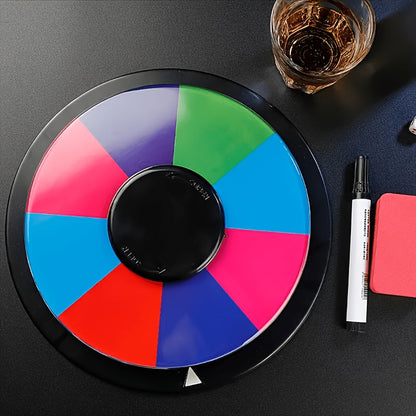 Spinning Prize Wheel 10 Inch - Rotating Game Wheel for Party Games, Family Game Night, Classroom Activities, Prizes, Questions & Challenges, Fun Interactive Spin Wheel