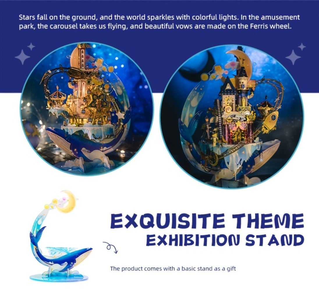 3D Metal Model Kit MU Star Playground – Handcrafted Garden Scene DIY Puzzle for Teens & Adults Ages 14+, Unique Birthday Christmas Valentine's Day Gift for Girlfriend Women Teen Girls