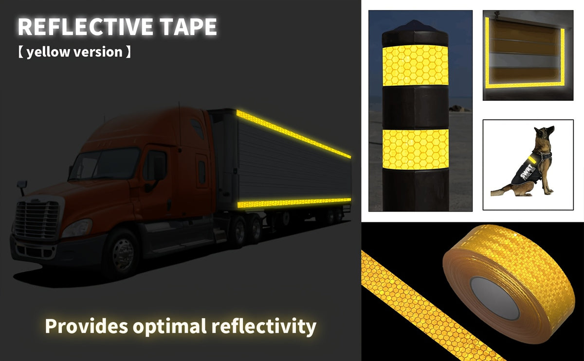 [Multi-volume Series]DOT-C2 Reflective Tape 2" X 60ft | Red & White, Ultra-Bright 360° Safety Marking for Trucks, Trailers, Vans & Construction Signs All-Weather Strong Roll