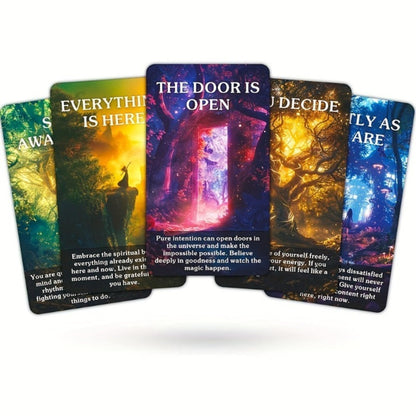 Magic Forest Oracle Cards Deck – Mystical Nature Divination Card Set for Beginners, Intuitive Guidance & Inspiration, Enchanted Woodland Tarot Cards for Adults & Teens, Spiritual Christmas & Birthday Gift
