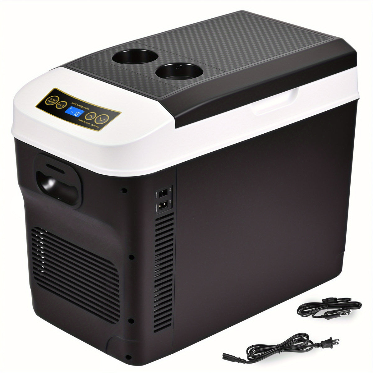 ADVWIN 12V Car Refrigerator Cooler And Warmer 23 Quart/31 Quart Portable Electric Car Cooler with 12/24 Volt DC And 120V AC, Plug in Thermoelectric Fridge for Camping, RV, Fishing