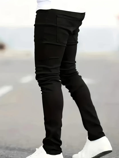 Men's Skinny Jeans - Black Denim Clean Finish