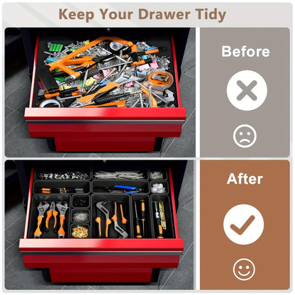 Tool Box Organizer Tray Dividers – 67 or 21 Pcs Toolbox Drawer Organizer Storage Trays for Rolling Tool Chest, Workbench Cabinet, Screws, Nuts, Bolts & Small Parts, Multiple Colors