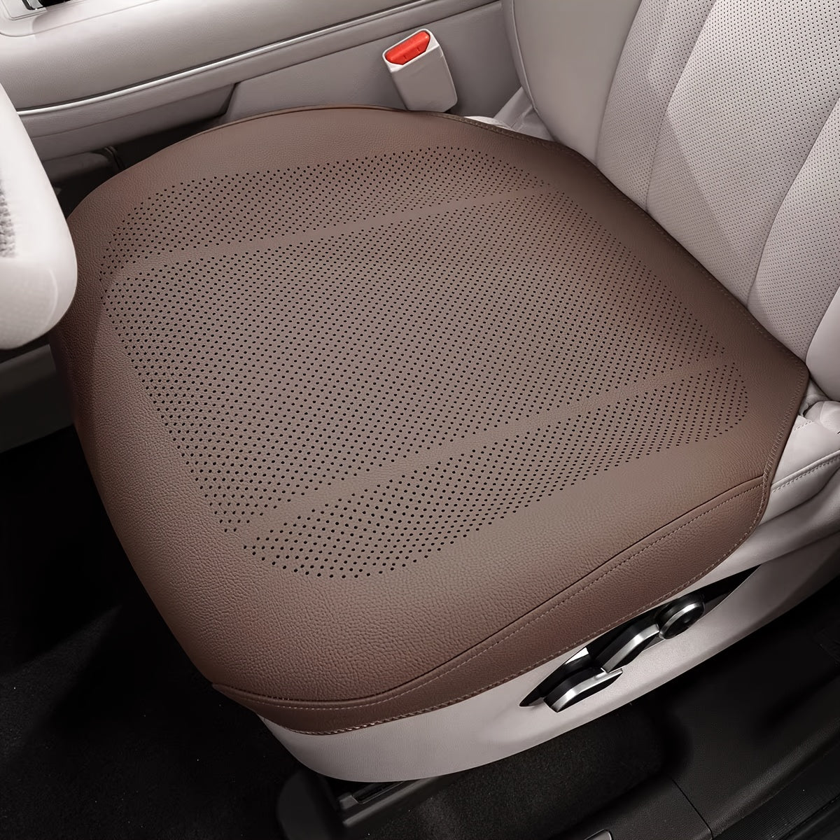 Luxury Car Seat Cushion, Full Surround Seat Cover, Nappa Leather Car Seat Pad, Front Seat Cushion Rear Seat Cushion, Car Interior Seat Pad, Non-Slip, Breathable, All-Season Universal, Car Seat Cover