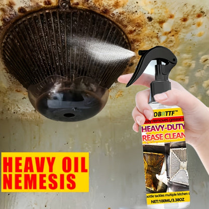 Kitchen Grease Remover Spray 3.38oz Powerful Degreaser - Fog-Free Spray for Range Hoods Stovetops Cookware Ovens, Removes Stubborn Grease Stains & Tough Grime, Easy-Use Stove Cleaner for Home & Professional Chefs