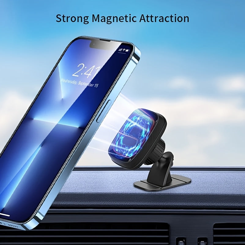 VUXS Powerful Magnet Phone Holder, Used for Dashboard, Rotatable Magnetic Phone Holder, Compatible with iPhone, Samsung And Other Phones, with 4 Metal Plates And 4 Reinforced Magnets, High-quality Magnetic Phone Holder