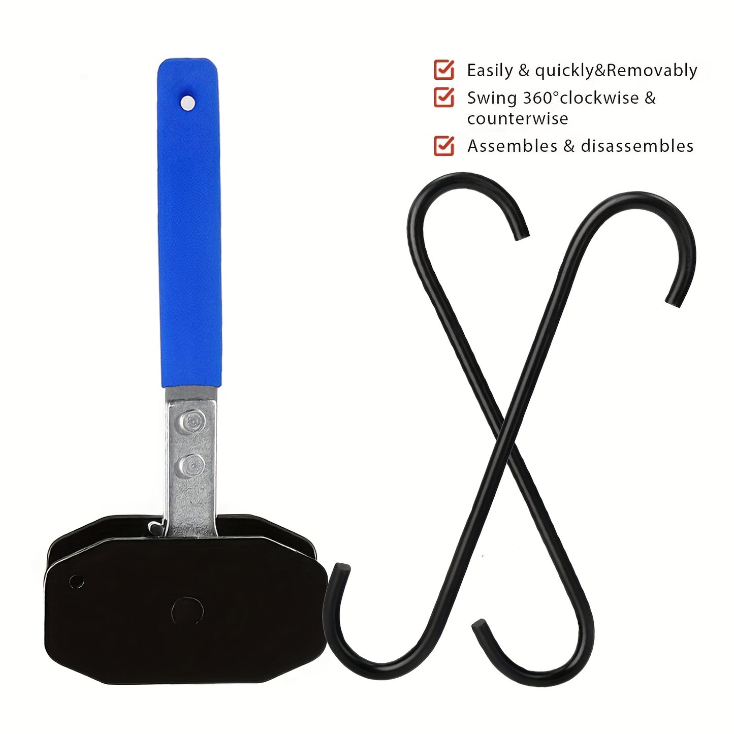 [Brake Caliper Tool] Brake Caliper Compression Tool, Brake Caliper Press Tool With 2pcs Steel Plates/2pcs Hangers, Car Ratcheting Brake Caliper Piston Spreader Press Tool