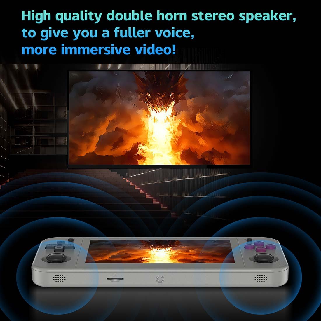 Anbernic RG505 Handheld Game Console Android 12 OLED 4.95-Inch Retro Emulator 5000mAh Hall Effect Joystick Wi-Fi Bluetooth