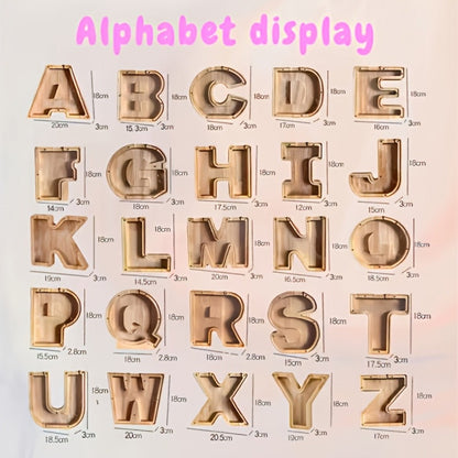 Alphabet Wooden Money Bank for Adults A to Z Letter Piggy Bank – Personalized Coin Bank Home Decor Craft Art Decoration, Ideal Gift for Ages 14 and Up