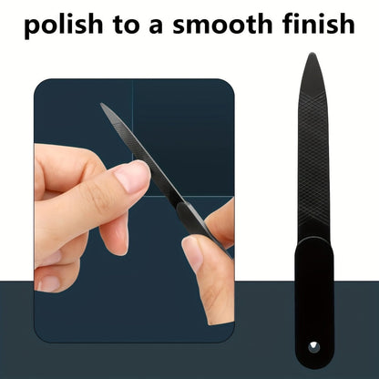 Manicure Pedicure Set 9 Piece Stainless Steel Nail Care Kit Professional Nail Clippers Nail File Cuticle Scissors for Ingrown Thick Toenails Men Women Seniors