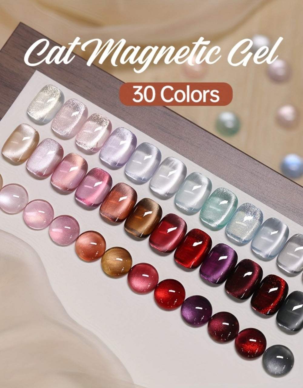 Cat Eye Gel Polish 15ml Plum Bordeaux Magnetic Soak Off UV LED – 3D Light-Shifting Effect Quick Dry Semi-Permanent Long-Lasting Fall Winter Dark Nail Colors for DIY & Salon Nail Art Women