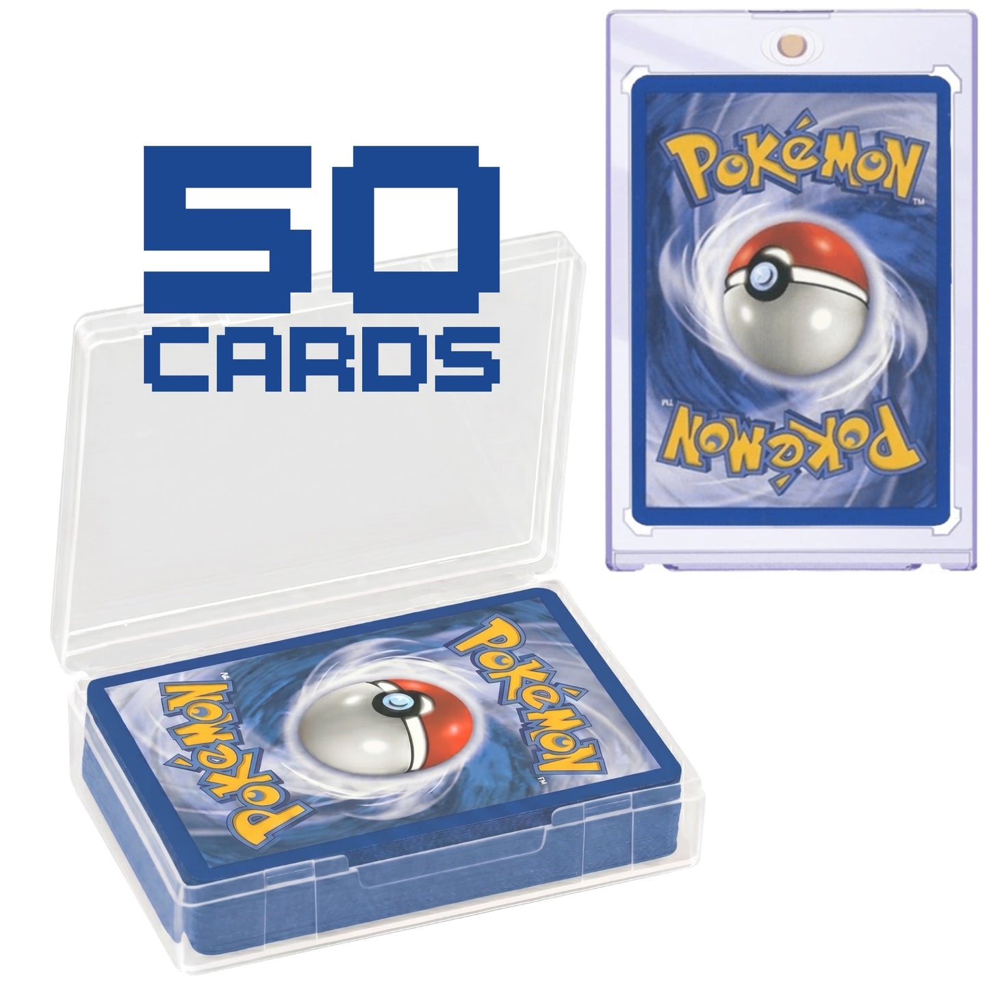 Pokemon Card Bundle 51 Cards | 1 Guaranteed Ultra Rare Ex V + 10 Holo Foils + 40 Commons | Magnetic Holder & Deck Box Included | Gift for Kids & Collectors