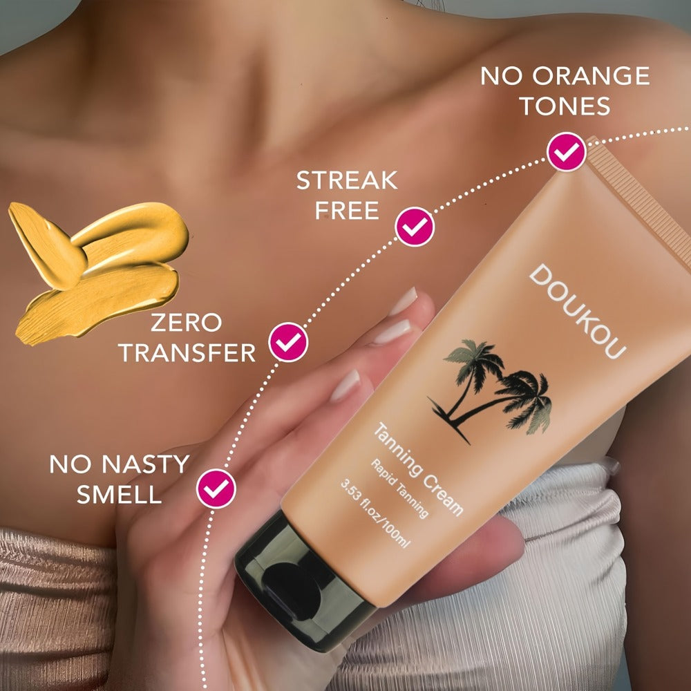 Sunless Self Tanner Lotion 100ml — Non-Streaking Mineral Formula for Natural-Looking Tan, Streak-Free Body Tanning Cream for Women & Men All Skin Tones