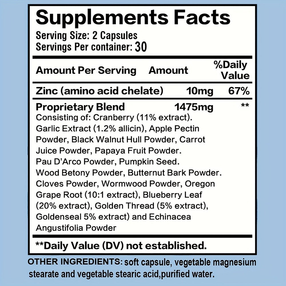Colon Cleanse Supplement with Black Walnut Hull & Wormwood Powder for Gut Detox Parasite Cleanse Intestinal Health & Digestive Support — Natural Herbal Formula 60 Softgels 30-Day Supply Women & Men