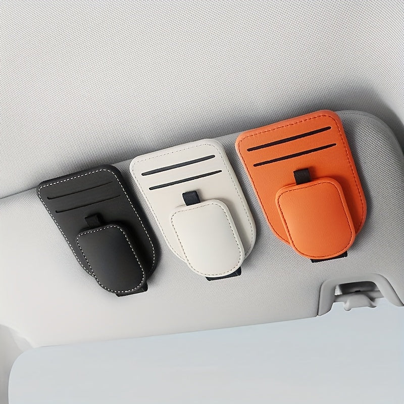 [Car Eyeglass Clip] High-Quality Car Eyeglass Clip, Multi-Functional Car Sun Visor Card Holder, In-Car Eyewear Storage Rack, Fashion Glasses Clip