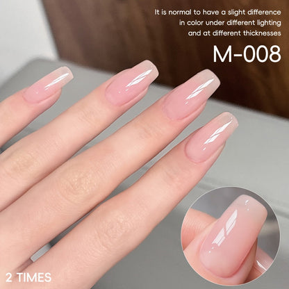 Nude Pink Gel Nail Polish Set 4 Colors High Saturation Opaque Full Coverage - Long Lasting LED UV Cured Salon Quality Frame Bottle Nail Gel Kit for Home & Salon DIY Manicure Women Nail-Safe Formula