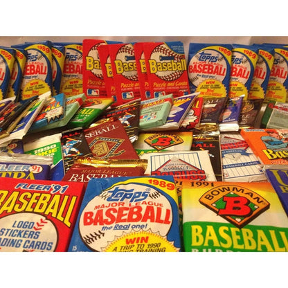 Vintage MLB Baseball Card Packs Lot 1980s 90s Unopened Unsearched 60 Cards 4-5 Packs Look for Hall of Famers Stars and Rookies Golden Era Baseball Card Collection Gift for New Collectors