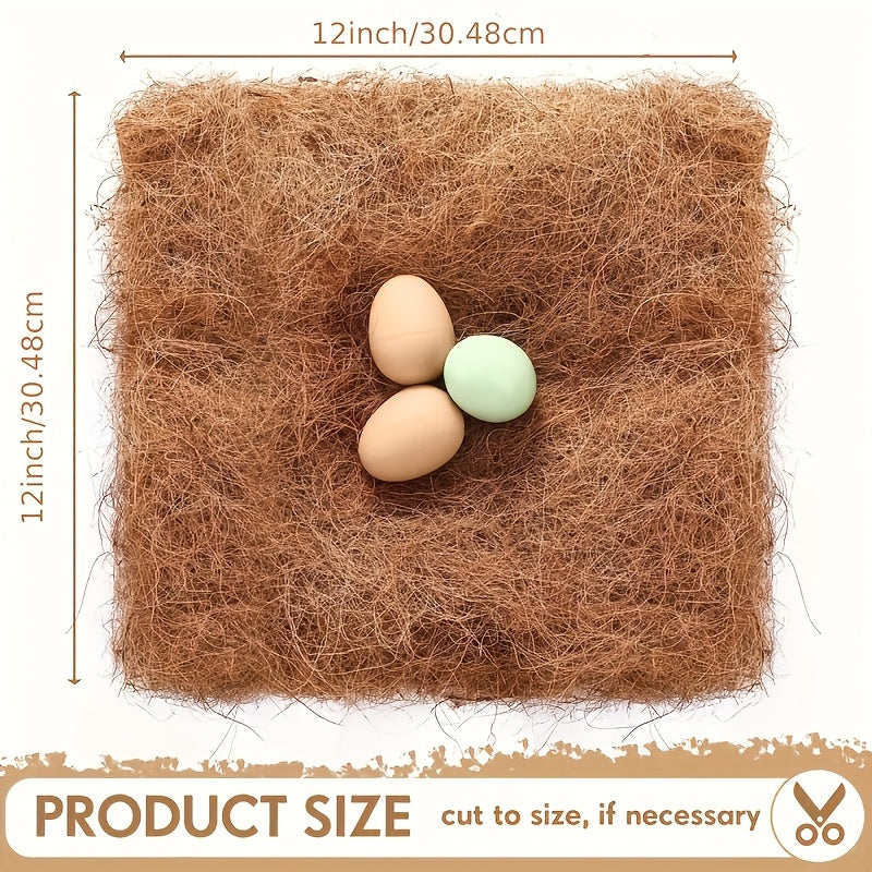 Chicken Coop Nesting Box Pads 12x12" – Natural Egg-Laying Bedding Material for Hen House, Reusable Nest Box Liner for Most Chicken Coops & Bird Nests, 4/5/8/13pcs Sets