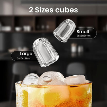 Pebble Ice Maker Countertop – 26 Lbs/24H, 2 Ice Cube Sizes, Sonic Bullet Ice Machine, Auto-Cleaning, Stainless Steel, Ice Scoop & Basket, Optional Descaler Kit for Home, Kitchen, Camping & RV