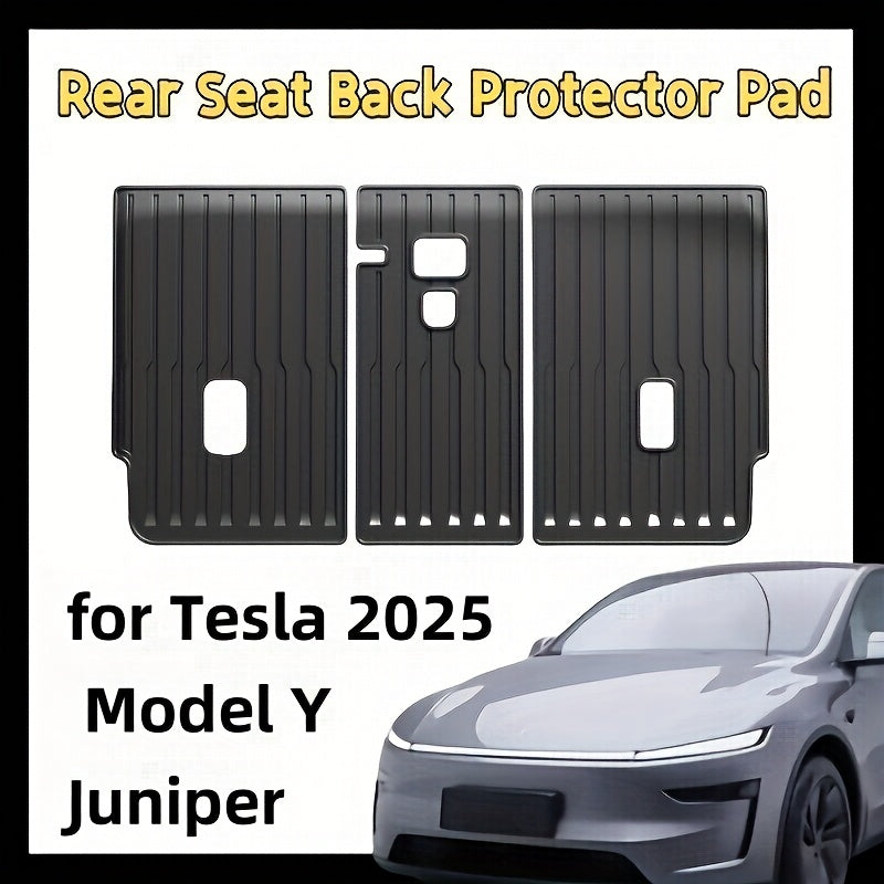 Backrest Mats for Tesla 2025 for Model Y Juniper|(not Suitable for Model Y RWD)Car Rear Seat Back Backrest Pads|Back Seat Cover Mats|for Tesla Seat Back Cushion|Trunk Divider Cargo Luggage Liner|Seat Protector|for Tesla Accessories| TPE