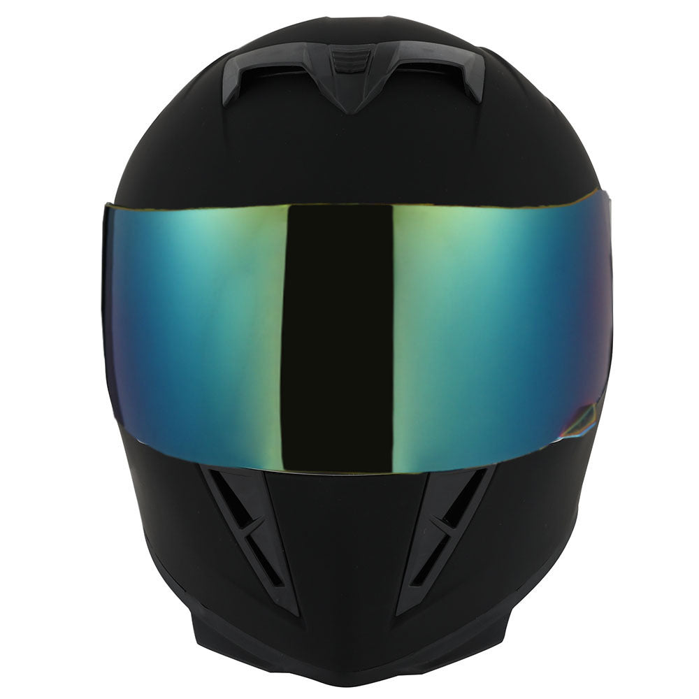 Motorcycle Full Face Helmet with Tinted Shield & Spare Clear Shield Quick Release Buckle Lightweight Aerodynamic Removable Washable Interior, Multiple Colors S M L XL