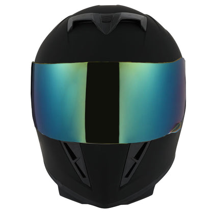 Motorcycle Full Face Helmet with Tinted Shield & Spare Clear Shield Quick Release Buckle Lightweight Aerodynamic Removable Washable Interior, Multiple Colors S M L XL