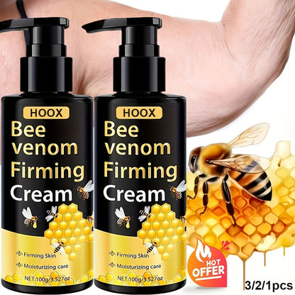 Bee Venom Firming Cream 100g for Face Neck Abdomen & Body - Moisturizing Anti-Aging Skin Tightening Cream for Sagging Loose Skin Smoother Firmer Younger-Looking Skin Women