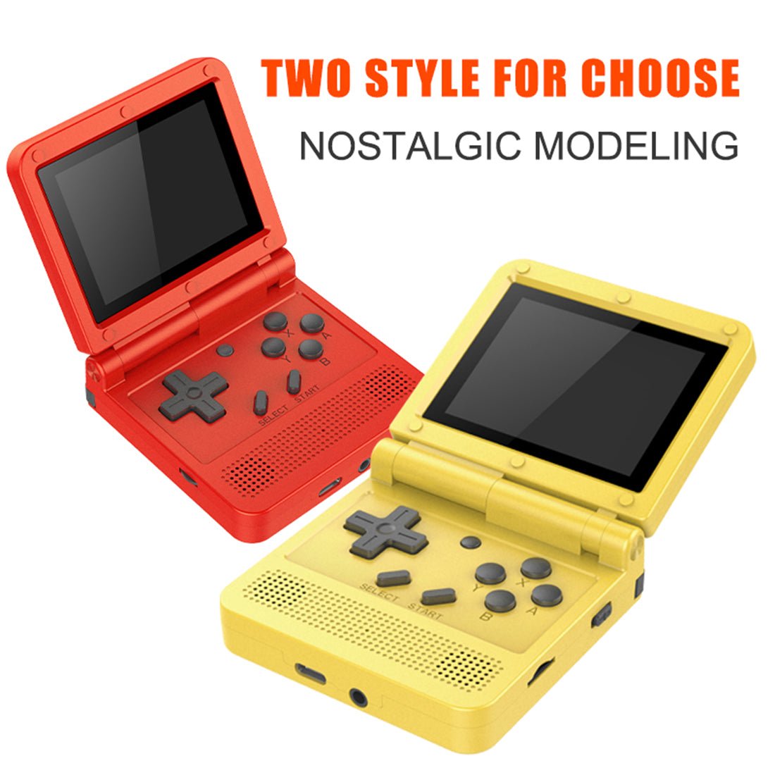 Powkiddy V90 Foldable Handheld Game Console – GBA SP Clamshell Style 3.0" IPS 6000+ Preloaded Games 12 Emulators 64GB Ultra-Lightweight 120g Retro Gaming System