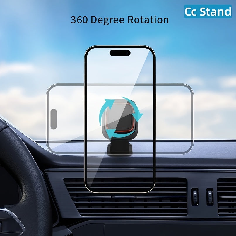 VUXS Powerful Magnet Phone Holder, Used for Dashboard, Rotatable Magnetic Phone Holder, Compatible with iPhone, Samsung And Other Phones, with 4 Metal Plates And 4 Reinforced Magnets, High-quality Magnetic Phone Holder