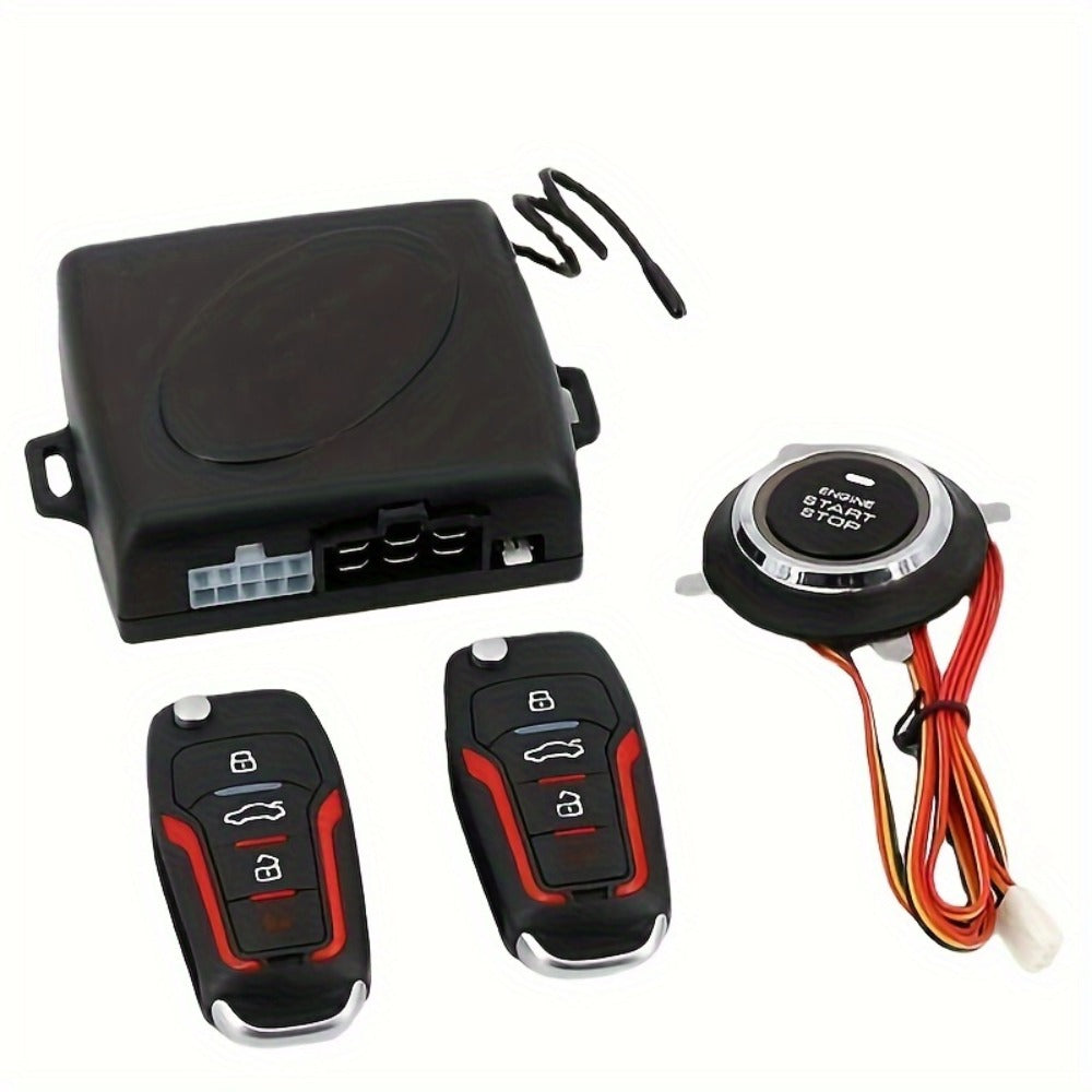 Car Remote Start Controller – 12V Universal Remote Engine Start & Door Lock System, Keyless Entry Starter Kit for Cars with Standard 12V Electrical System