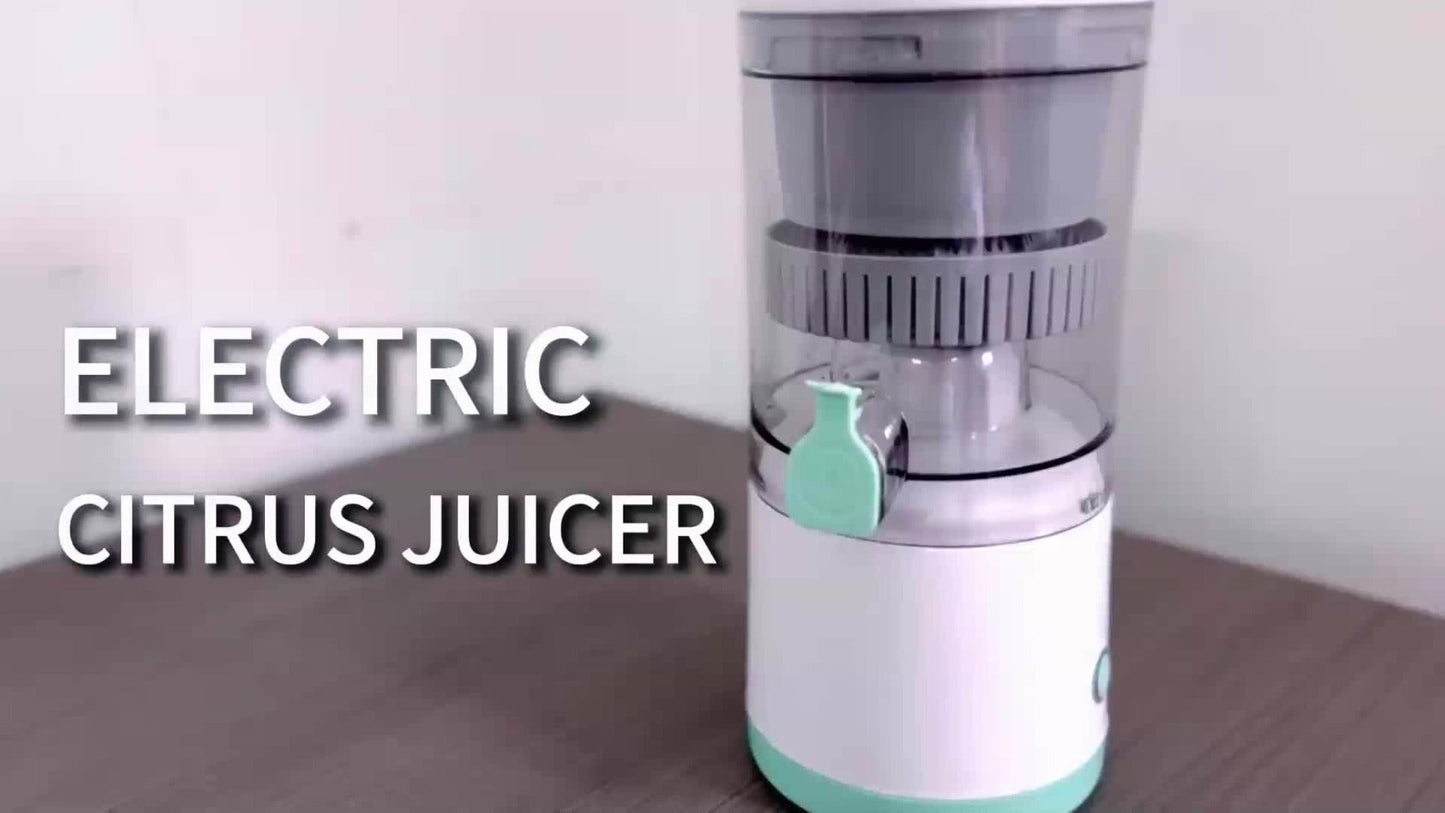 Rechargeable USB Electric Citrus Juicer Portable Citrus Press for Oranges Lemons Grapefruit Kiwi Removable Parts Pulp Separation Compact Juice Maker for Travel Home Green