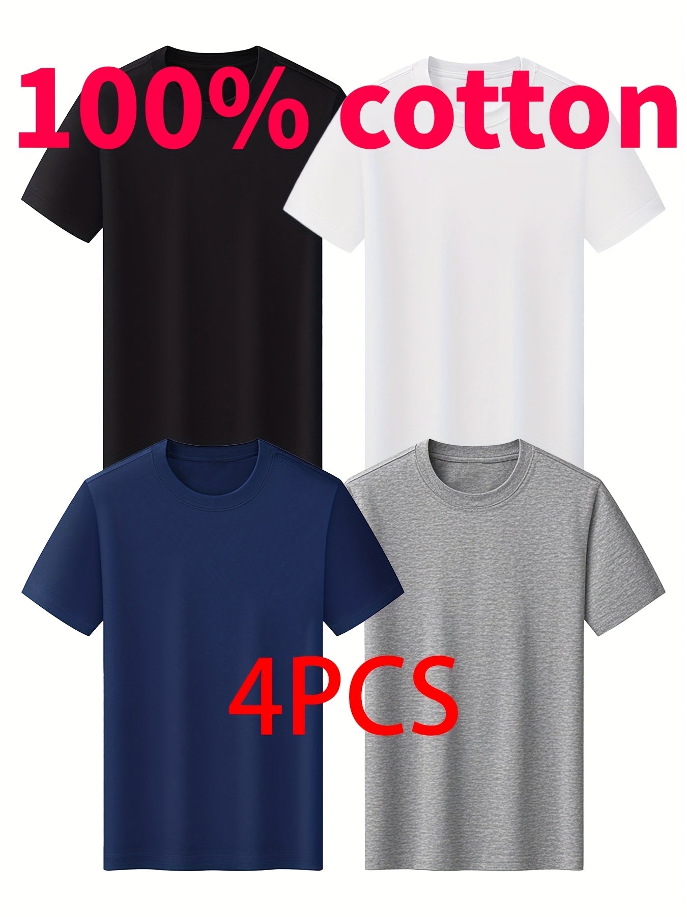 Men's Essential T-Shirt - Round Neck Short Sleeve Streetwear Style