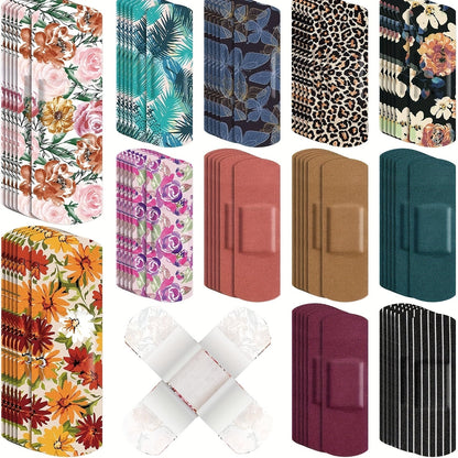 Fun Adhesive Bandages 180pcs 12 Styles – Hearts, Animals & Faces Flexible Fabric Bulk Bandage Pack with Non-Stick Pad, Breathable Wound Care Strips for Women, Men, Kids, Cuts, Scrapes, First Aid & Camping