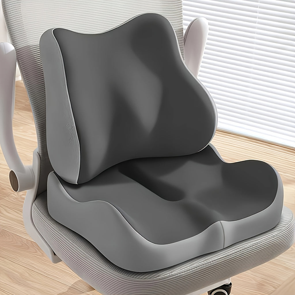 Ergonomic Memory Foam Cushions | Soft and Resilient, Contoured to Body Curves, Suitable for Wheelchairs, Car Seats, and Office Chairs, Knit Fabric, and Colors
