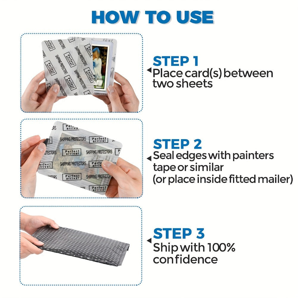 Trading Card Shipping Protectors 60/120/510 Count 3.5x4.5 Inch – Premium Rigid Plastic Card Mailer Inserts for Sports Cards, TCG & Collectible Card Packaging