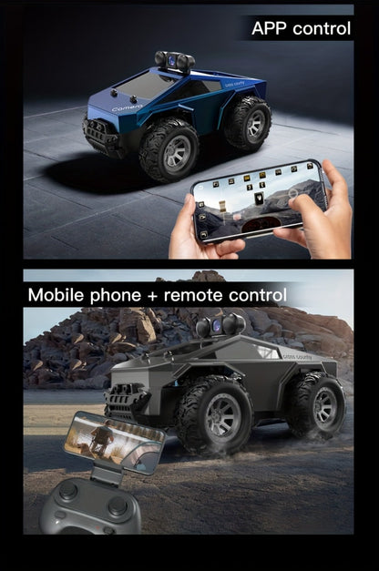 RC Off-Road Pickup Truck 1:28 Scale with 480P HD Camera | 2.4GHz App Control & Virtual Reality Function | 2 Rechargeable Batteries | Monster Truck Toy for Adults Kids