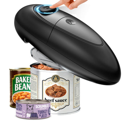 Automatic Can Opener Hands-Free | Electric Battery-Powered One-Touch Can Opener for All Can Sizes, Safe Smooth Edge, Food-Safe Portable Kitchen Tool – No Sharp Edges, Easy to Use, Multiple Colors