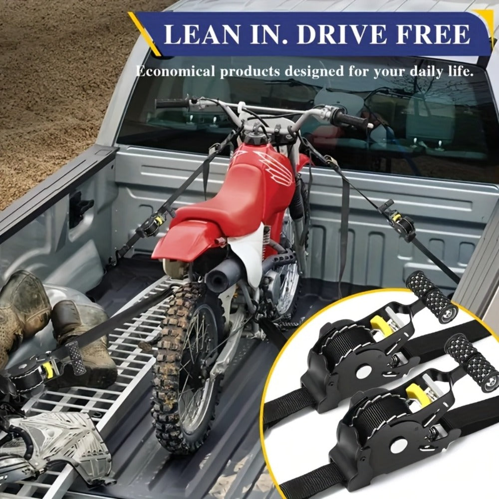 Auto Retractable Ratchet Straps 2-Pack – Heavy Duty Tie Down with Automatic Tightening, 1100/1400/1700 LBS Capacity, Abrasion-Resistant, for Truck Motorcycle Boat Trailer Canoe