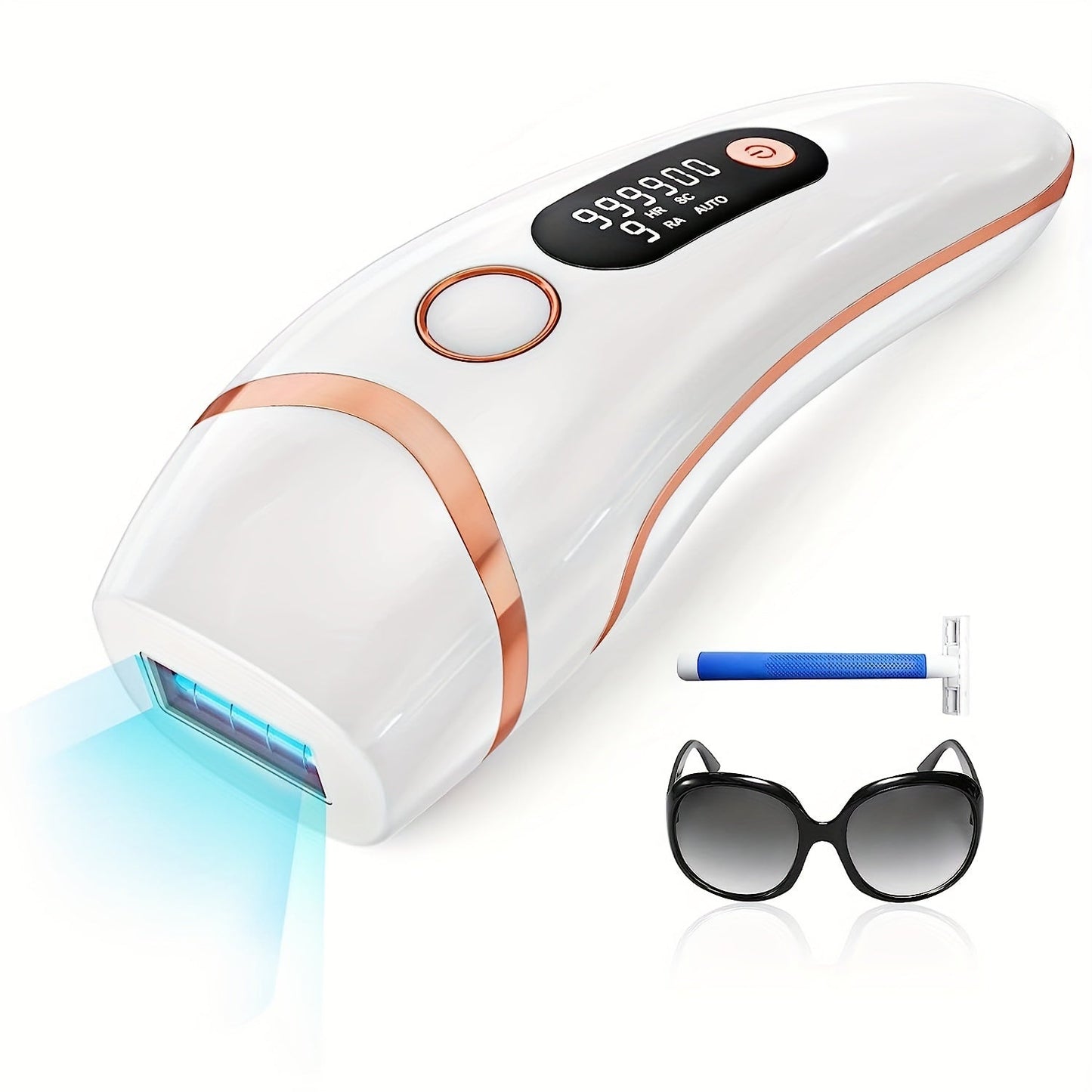 IPL Hair Removal Device for Women & Men, 999,000 Flashes Permanent Hair Remover with 3 Functions (HR/SC/RA), 9 Energy Levels, 2 Light Modes, Full Body Use – Face, Legs, Bikini, Underarms